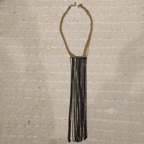 BCBGMaxAzria Jewelry - BCBG lattice tassels chainmail bib necklace